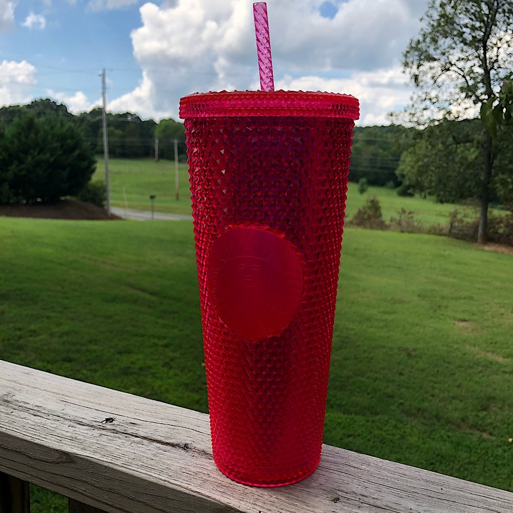 Hot Pink Holiday 2019 Studded Starbucks Cup